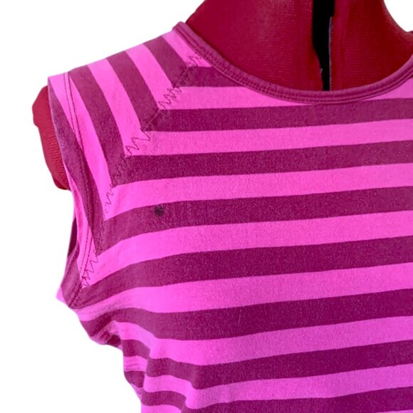 BUFFALO JEANS - Striped Pink Sleeveless Tank Top - Sport - Picture 7 of 8